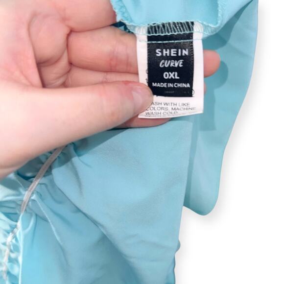 Blue Ruffle Stretchy Tube Top - Picture 5 of 5